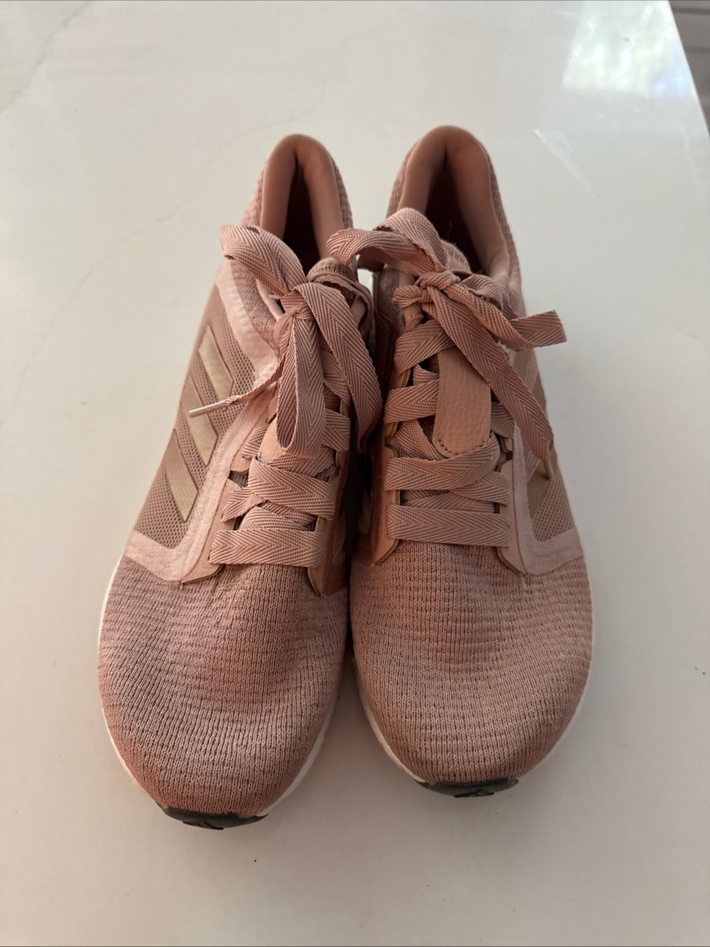 Adidas Women’s Lightweight Knit Running Sneakers - Dusty Pink